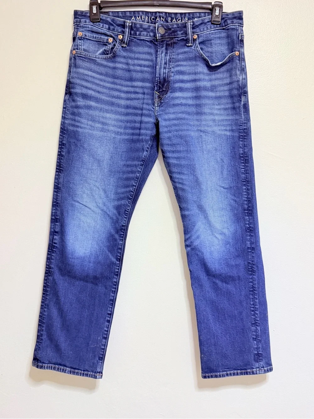 American Eagle Outfitters Men’s Blue Straight-Leg Jeans 34x30